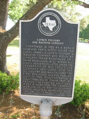 Lufkin Foundry and Machine Company Marker image. Click for full size.