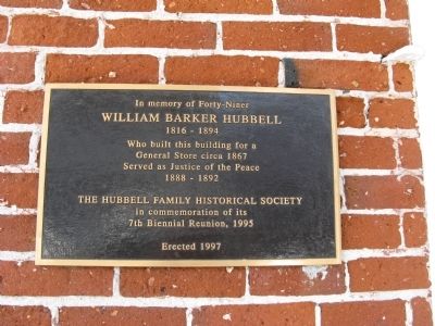 William Barker Hubbell Marker image. Click for full size.
