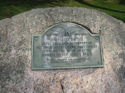 Loyal Sons and Daughters of Plymouth, Connecticut Marker image. Click for full size.