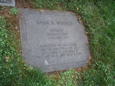 Grave of Anna Warner image. Click for full size.