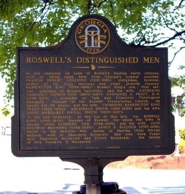 Roswell’s Distinguished Men Marker. Click for full size. Roswell’s Distinguished Men Marker image. Click for full size.