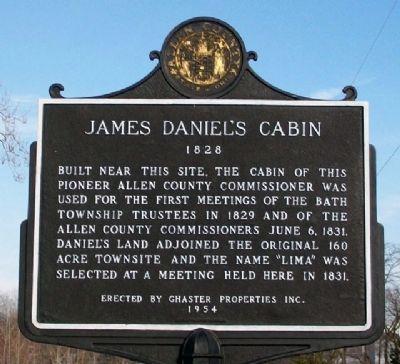 James Daniel's Cabin Marker. Click for full size. James Daniel's Cabin Marker image. Click for full size.