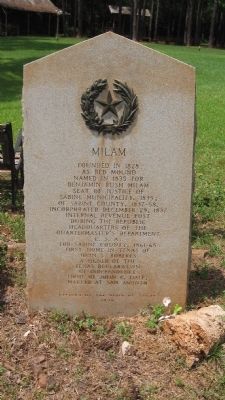 Milam Marker. Click for full size. Milam Marker image. Click for full size.