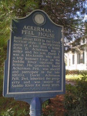 Ackerman – Pell House Marker. Click for full size. Ackerman – Pell House Marker image. Click for full size.