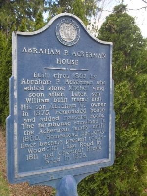 Abraham P. Ackerman House Marker image. Click for full size.
