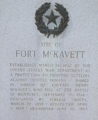 Fort McKavett Marker image. Click for full size.