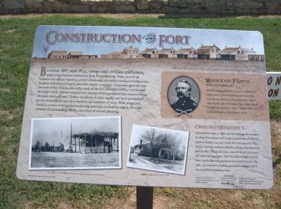 Sign about the building of Fort Concho image. Click for full size.