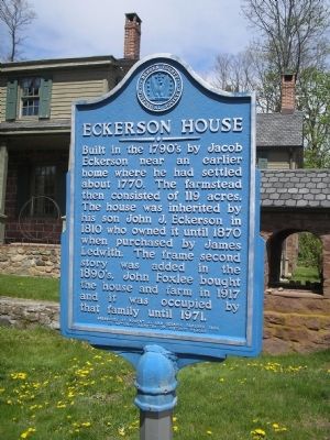 Eckerson House Marker image. Click for full size.