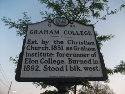 Graham College Marker image. Click for full size.