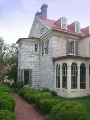 John Harris Mansion, south side, showing the solarium added by Simon Cameron image. Click for full size.