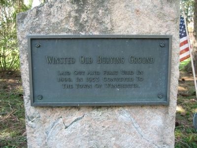 Winsted Old Burying Ground Marker. Click for full size. Winsted Old Burying Ground Marker image. Click for full size.