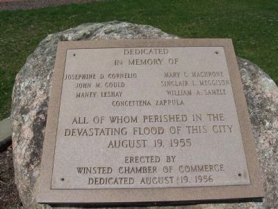 Nearby Marker Dedicated to 1955 Flood Victims image. Click for full size.