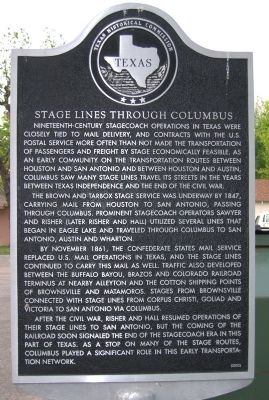 Stage Lines Through Columbus Marker image. Click for full size.