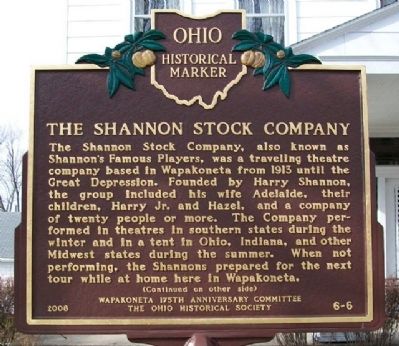 The Shannon Stock Company Marker (Side A) image. Click for full size.