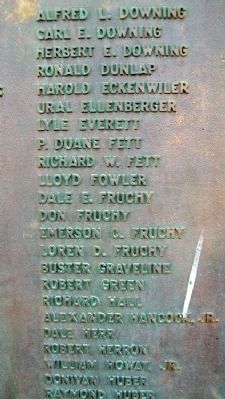 Beaverdam & Vicinity WWII Memorial Honor Roll image. Click for full size.