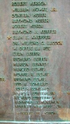 Beaverdam & Vicinity WWII Memorial Honor Roll image. Click for full size.