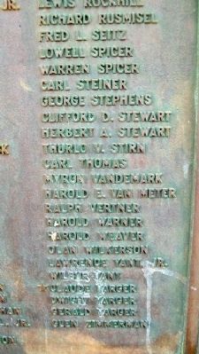 Beaverdam & Vicinity WWII Memorial Honor Roll image. Click for full size.