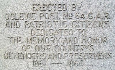 Oglevie Post 64 G.A.R. Civil War Memorial image. Click for full size.