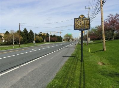 Wide view of the Portland Cement Marker. Click for full size. Wide view of the Portland Cement Marker image. Click for full size.