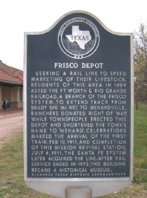 Frisco Depot Marker image. Click for full size.