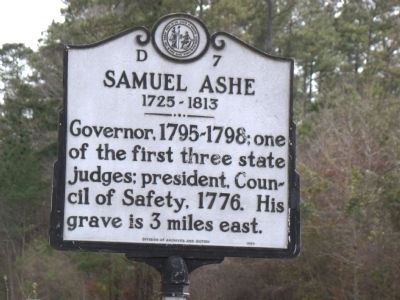 Samuel Ashe Marker. Click for full size. Samuel Ashe Marker image. Click for full size.