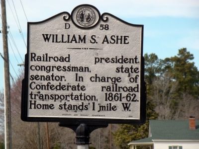 William S. Ashe Marker. Click for full size. William S. Ashe Marker image. Click for full size.