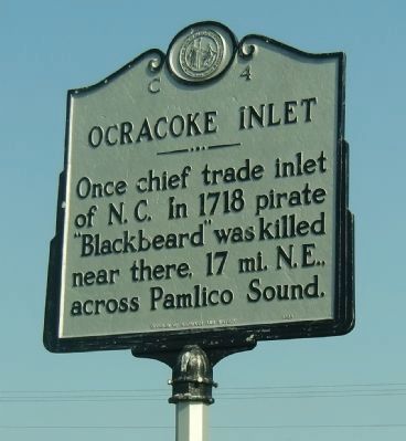Ocracoke Inlet Marker. Click for full size. Ocracoke Inlet Marker image. Click for full size.
