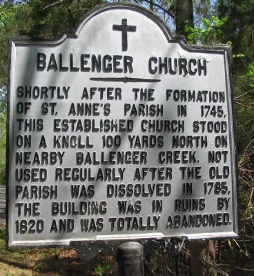 Ballenger Church Marker image. Click for full size.