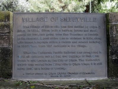 Village of Silveyville Marker image. Click for full size.