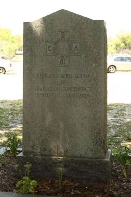 The First Shot of the War of Secession Marker, back image. Click for full size.