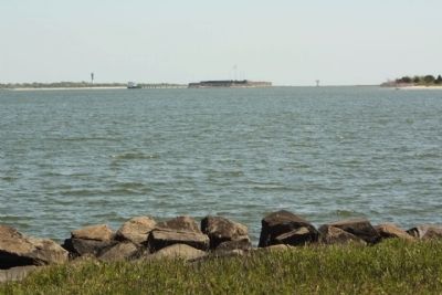 The view of Fort Sumter. Click for full size. The view of Fort Sumter image. Click for full size.