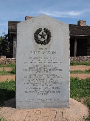 Site of Fort Mason Marker. Click for full size. Site of Fort Mason Marker image. Click for full size.