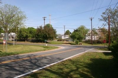 Thomas M. Holt Marker is to the left of the intersection.. Click for full size. Thomas M. Holt Marker is to the left of the intersection. image. Click for full size.