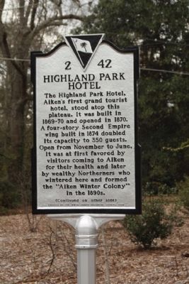 Highland Park Hotel Marker image. Click for full size.