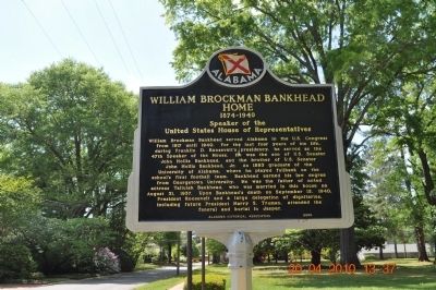 William Brockman Bankhead Home Marker image. Click for full size.
