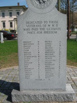 Winchester World War II Memorial. Click for full size. Winchester World War II Memorial image. Click for full size.