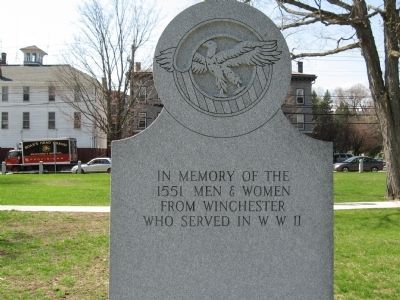 Winchester World War II Memorial. Click for full size. Winchester World War II Memorial image. Click for full size.