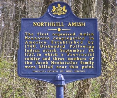 Northkill Amish Marker image. Click for full size.