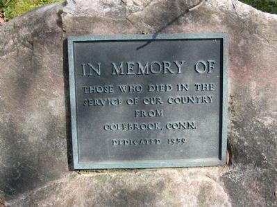 Colebrook Veterans Memorial image. Click for full size.