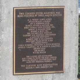 Cannery Divers Memorial - Donor Plaque image. Click for full size.