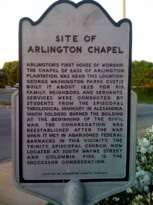 Site of Arlington Chapel Marker image. Click for full size.