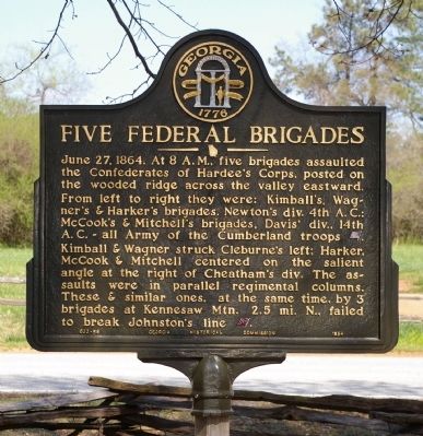 Five Federal Brigades Marker image. Click for full size.