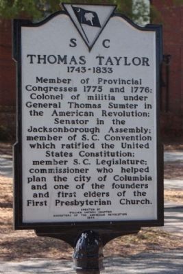 Thomas Taylor Marker image. Click for full size.