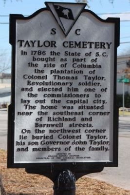 Taylor Cemetery Marker. Click for full size. Taylor Cemetery Marker image. Click for full size.