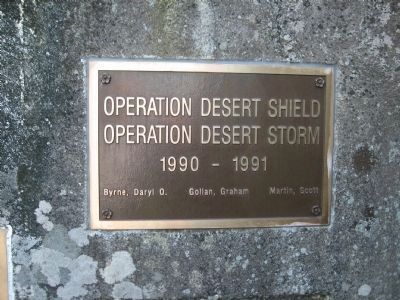 Gulf War Plaque image. Click for full size.