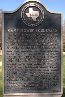 Camp Bowie Boulevard Marker image. Click for full size.