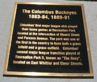 The Columbus Buckeyes Marker image. Click for full size.