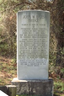 John M. Bates Bridge Marker image. Click for full size.
