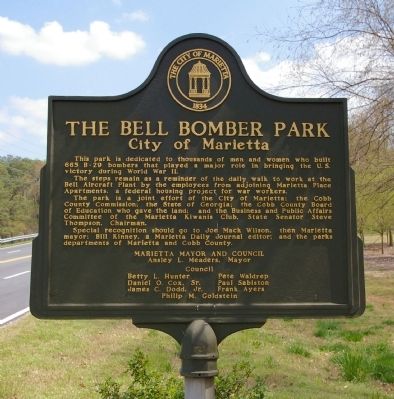 The Bell Bomber Park Marker image. Click for full size.