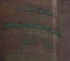 McClellan Memorial, inscription, south face image. Click for full size.